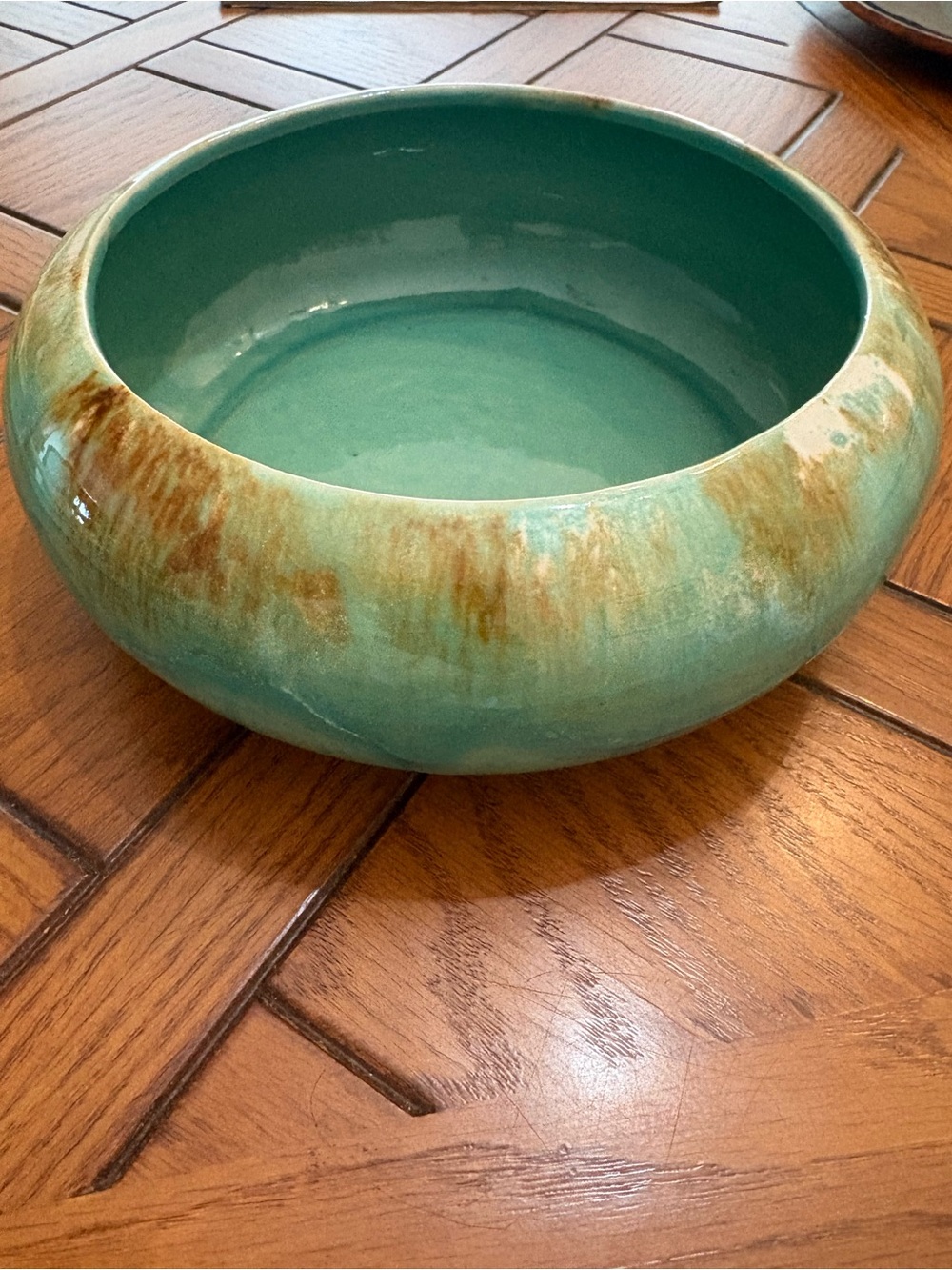 Turquoise Roseville Ohio Decorative Bowl